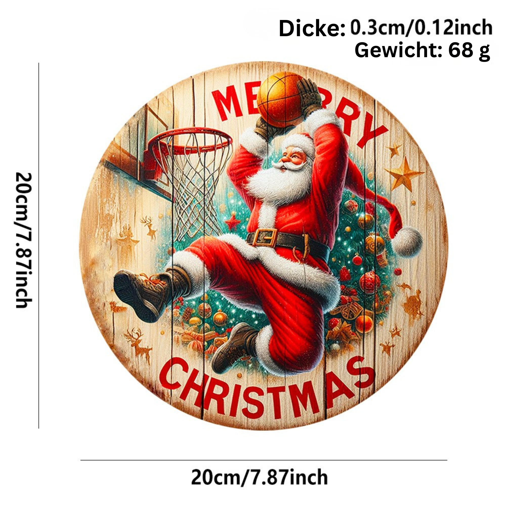 Weihnachtszwerg Holzschild