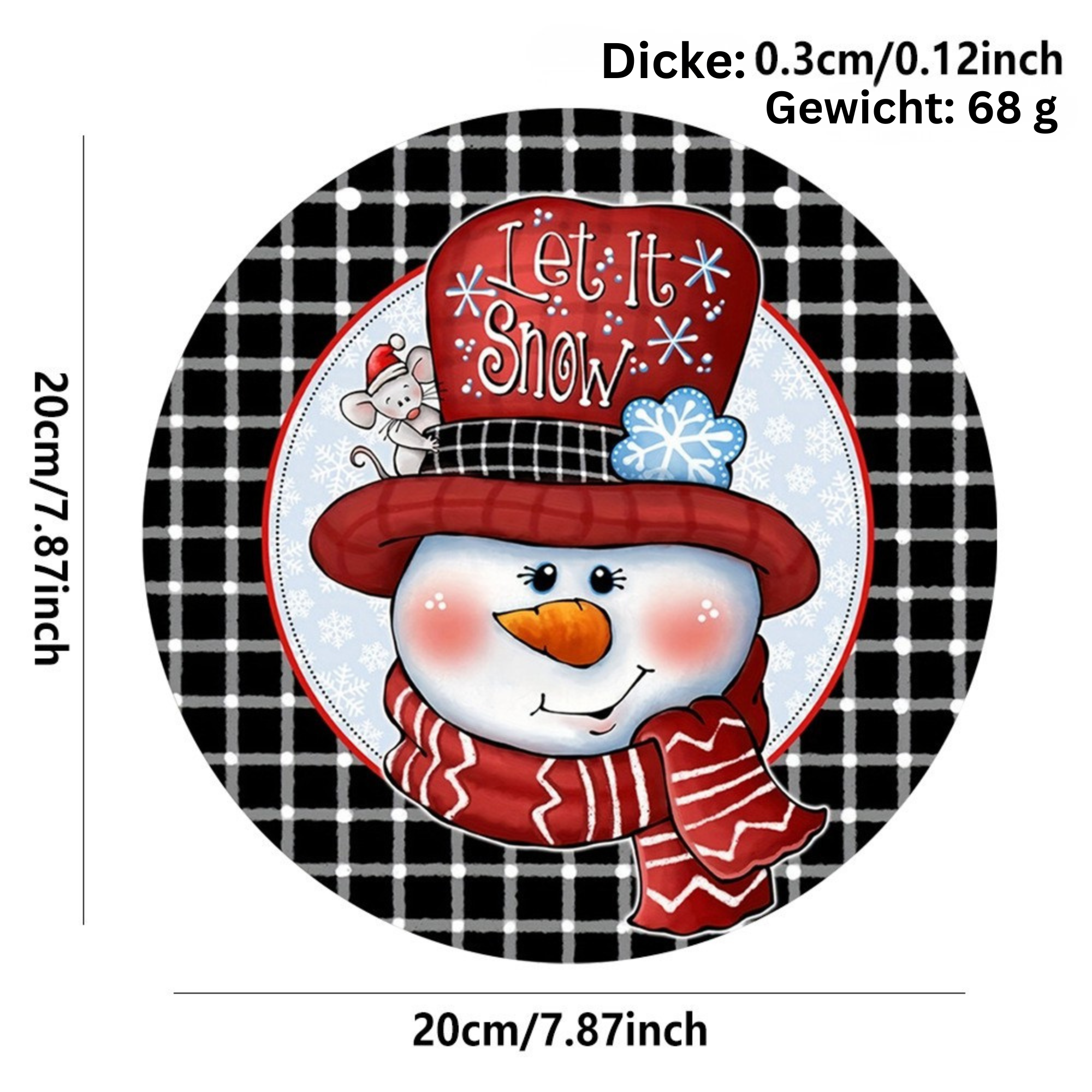 Weihnachtszwerg Holzschild