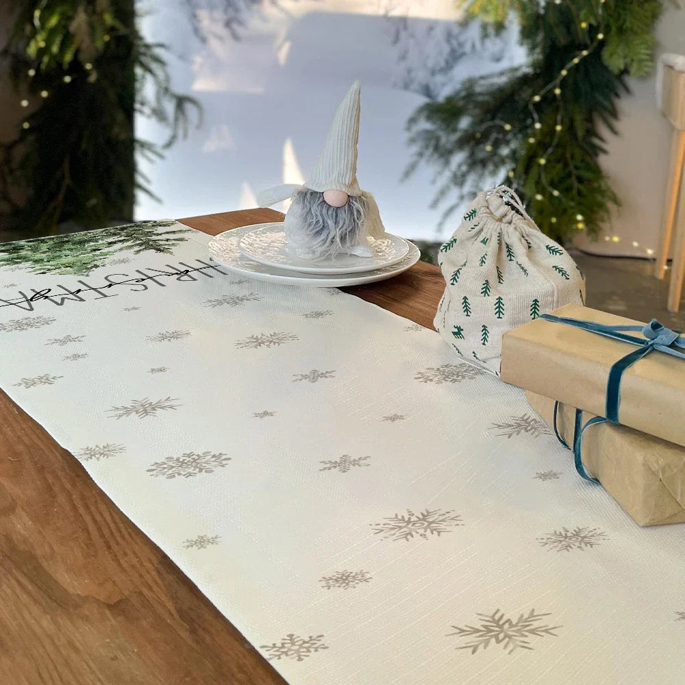 Weihnachts-Schneeflocken-Tischläufer