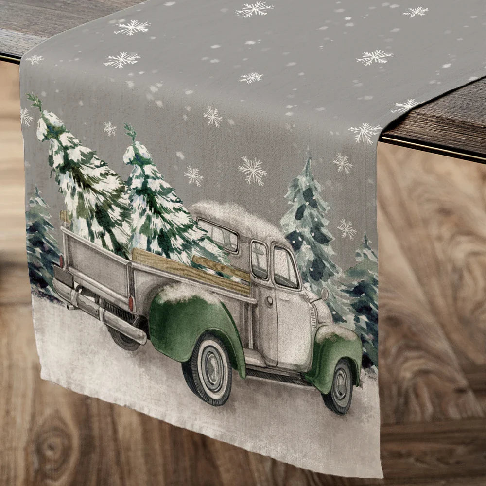 Weihnachts-Schneeflocken-Tischläufer
