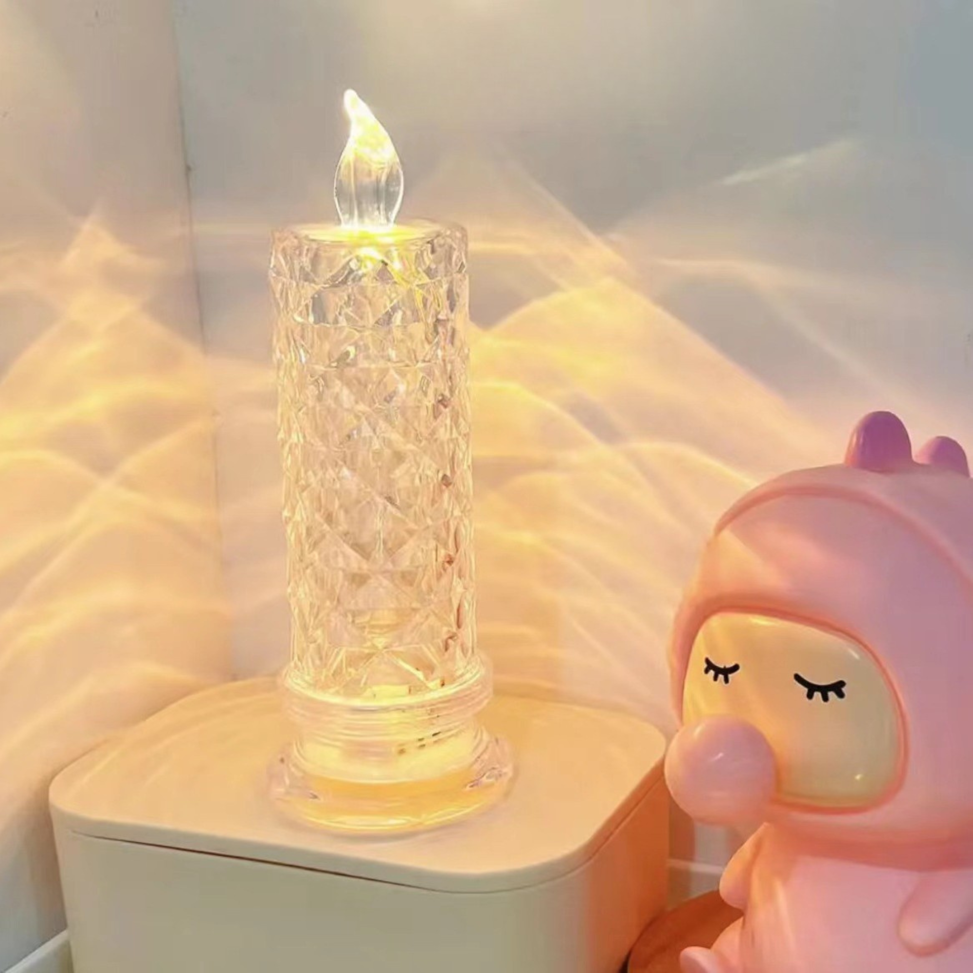 LumiRose LED-Kristallkerze