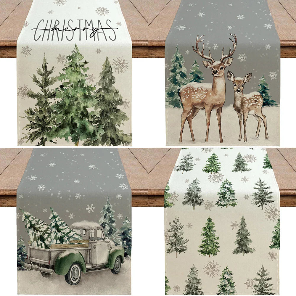 Weihnachts-Schneeflocken-Tischläufer