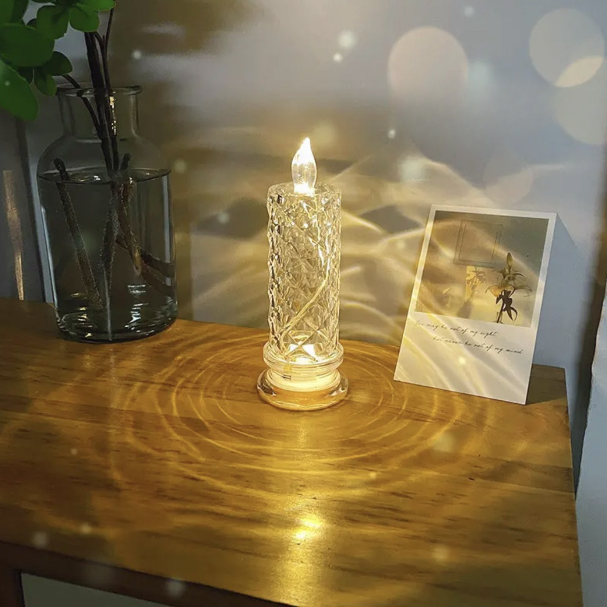 LumiRose LED-Kristallkerze